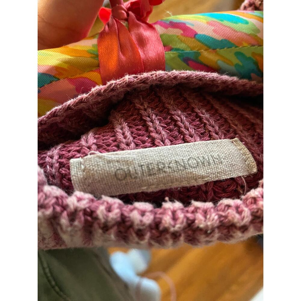 Outerknown Raspberry Ribbed Knit Sweater - Picture 3 of 4